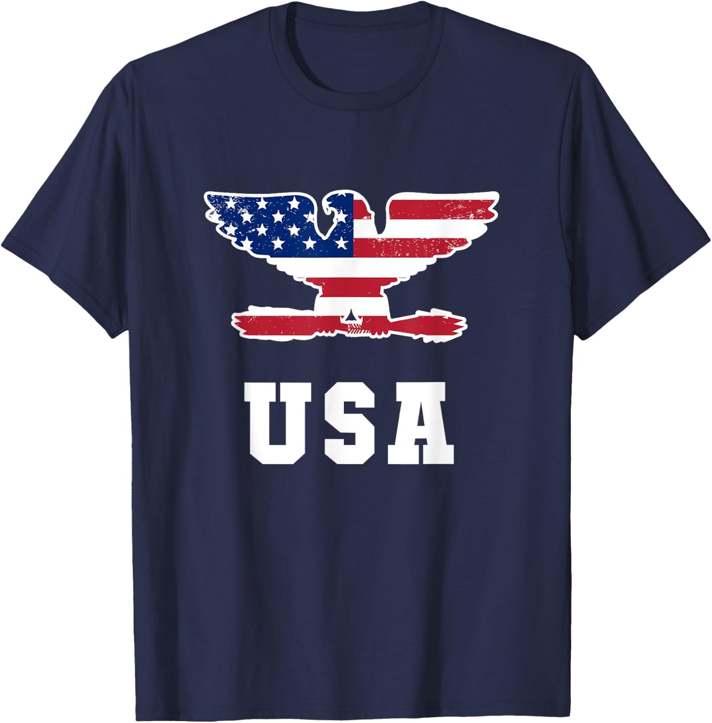 Patriotic USA Colonel Eagle American Flag For Patriots Men T-Shirt - T-Shirt | Navy