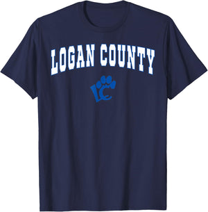 Logan County High School Cougars C2 T-Shirt - T-Shirt | Navy