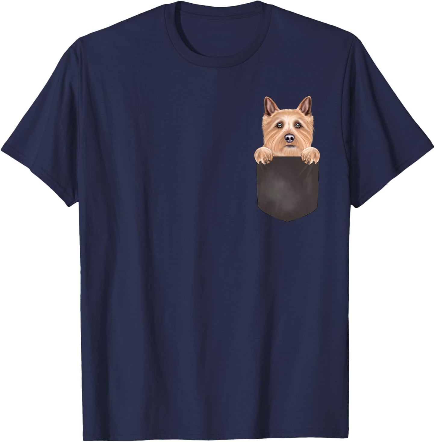 Dog In Pocket Funny Dog Lover Norwich Terrier T-Shirt - T-Shirt | Navy