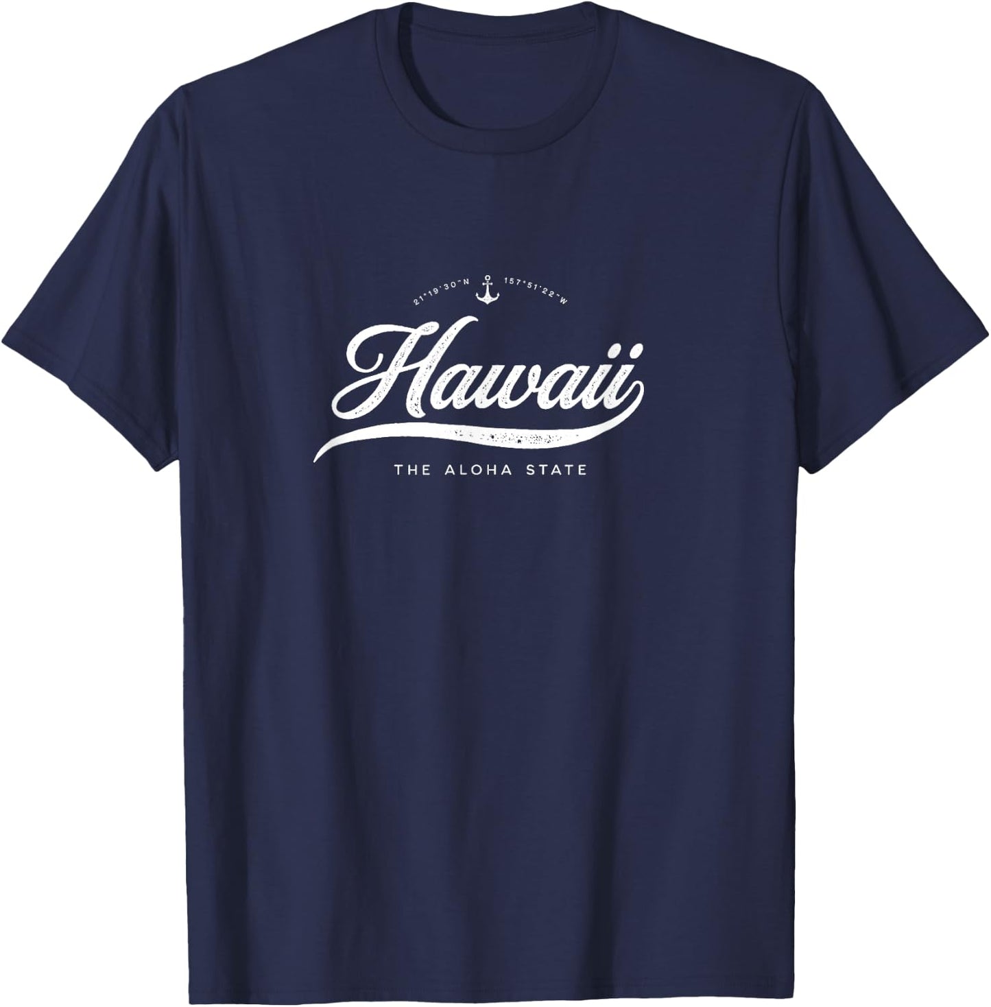 Hawaii Aloha Vintage Retro T-Shirt - T-Shirt | Navy