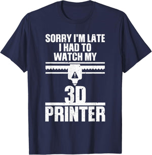 Funny 3D Printing Designs Women 3D Printer Workers T-Shirt - T-Shirt | Navy