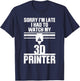 Funny 3D Printing Designs Women 3D Printer Workers T-Shirt - T-Shirt | Navy