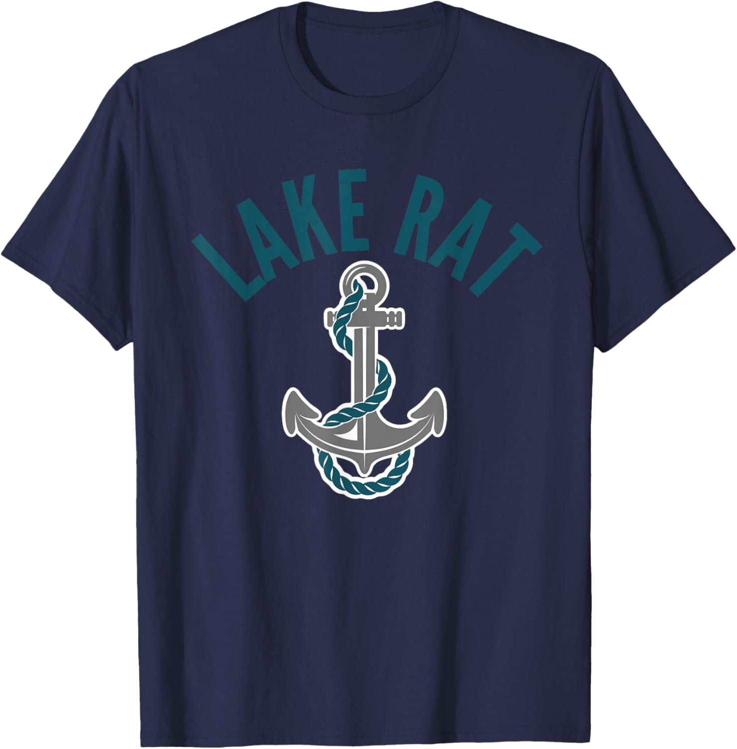 Lake Rat Anchor Lake Time Lake Life T-Shirt - T-Shirt | Navy