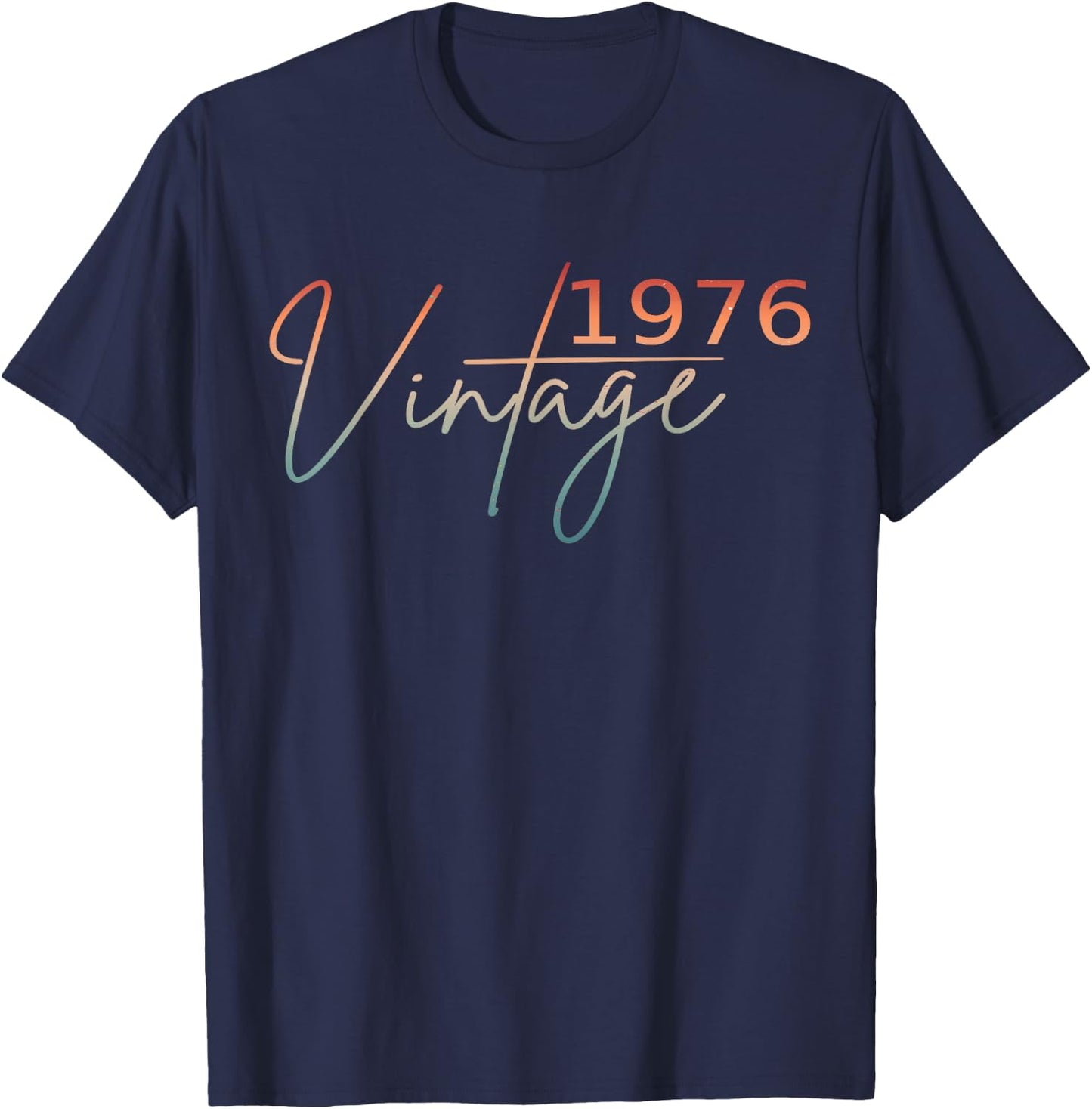 50th Birthday Vintage 1976 Retro 50 Year Old Born in 1976 T-Shirt - T-Shirt | Navy