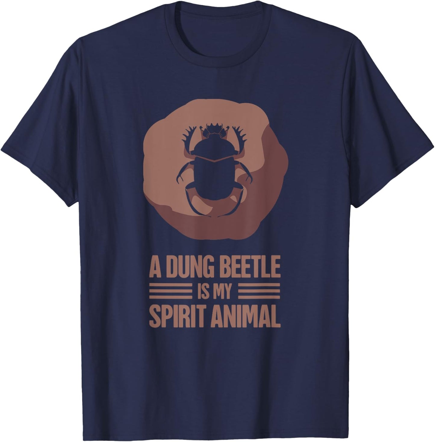 Dung Beetle & Insect Entomologist Gift - Beetle T-Shirt - T-Shirt | Navy