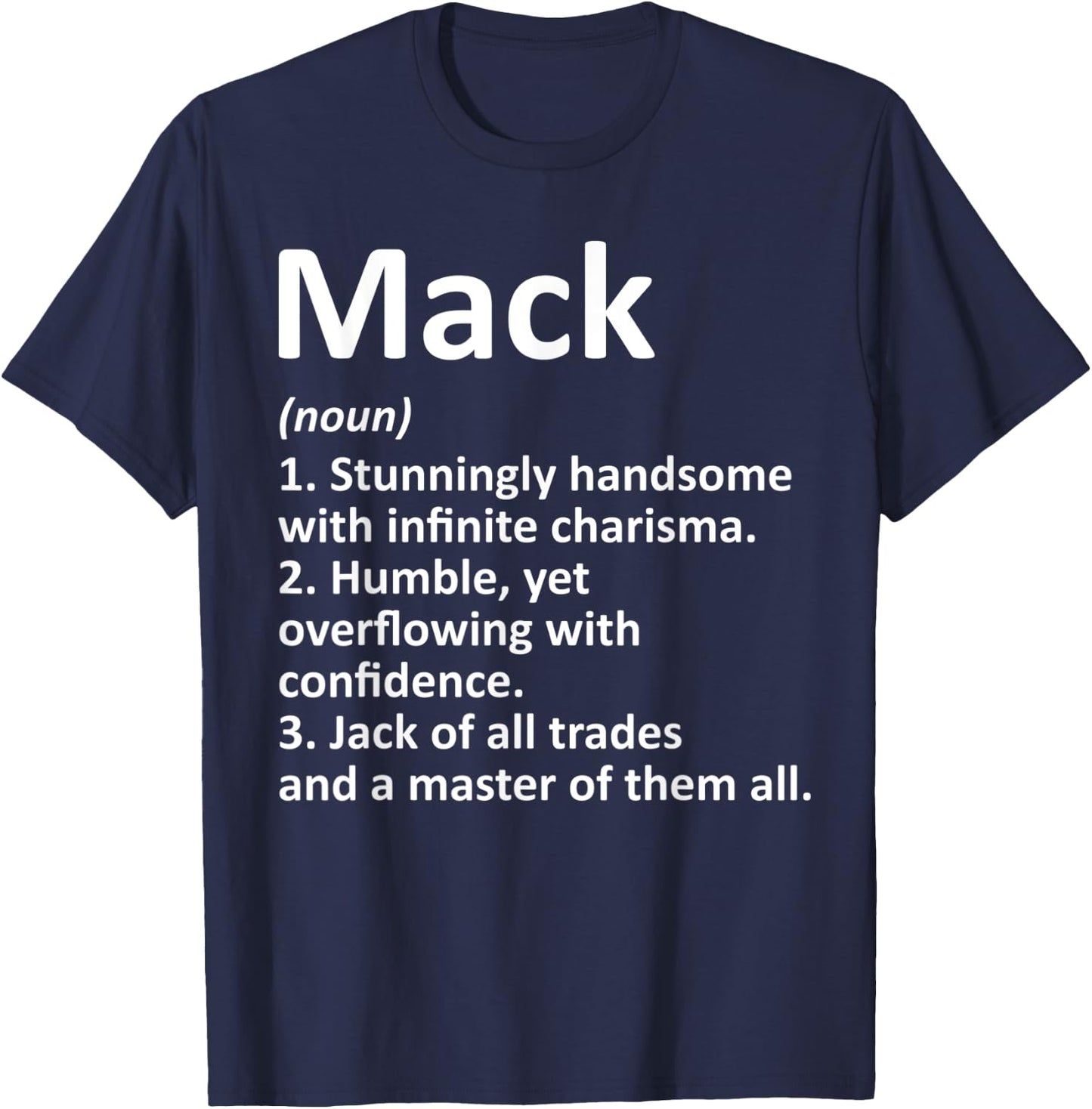 MACK Definition Funny Surname Family Tree Birthday Reunion T-Shirt - T-Shirt | Navy