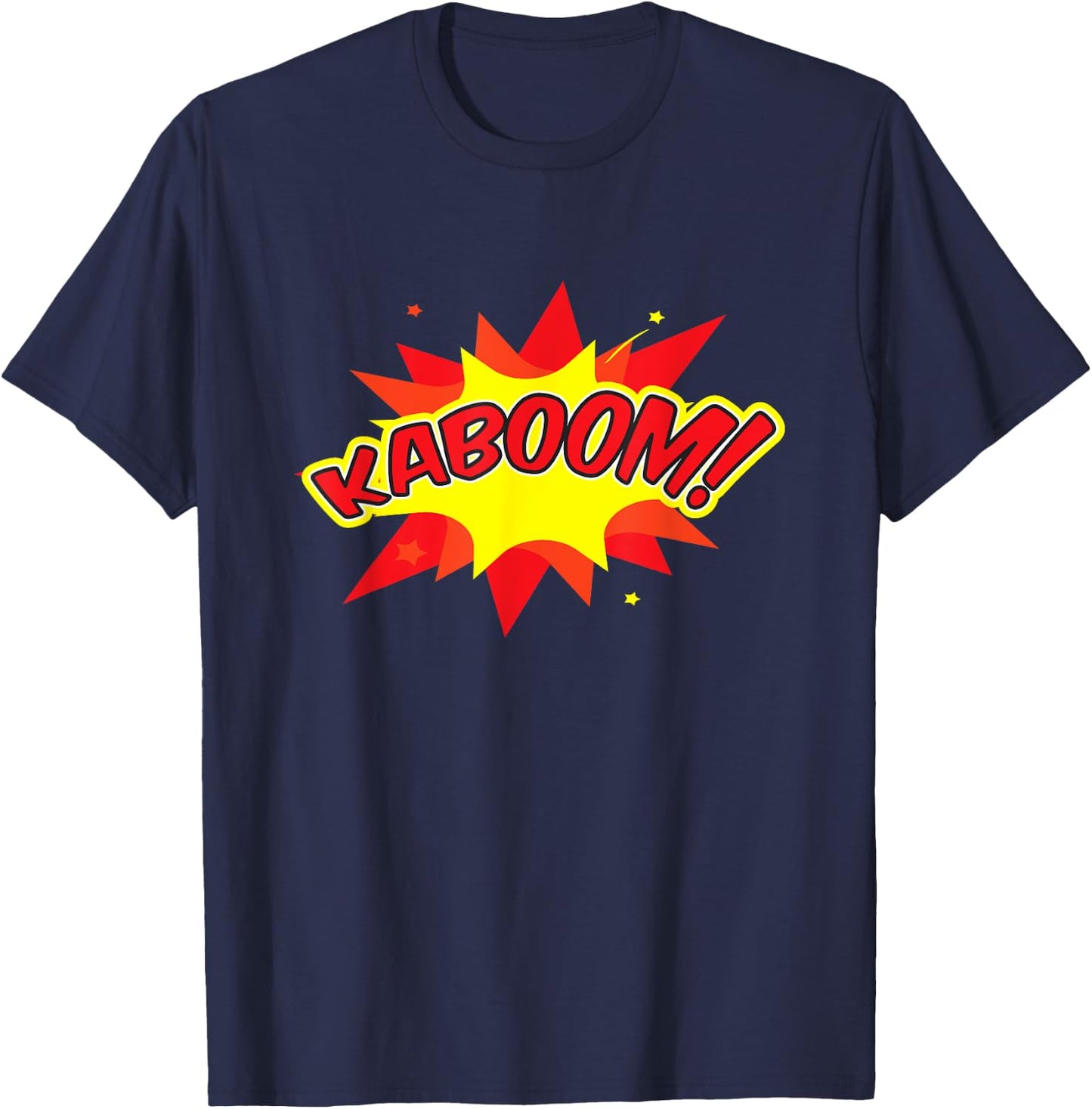 KABOOM Pop Art Comic Book Speech Bubbles Street Graffiti Art T-Shirt - T-Shirt | Navy