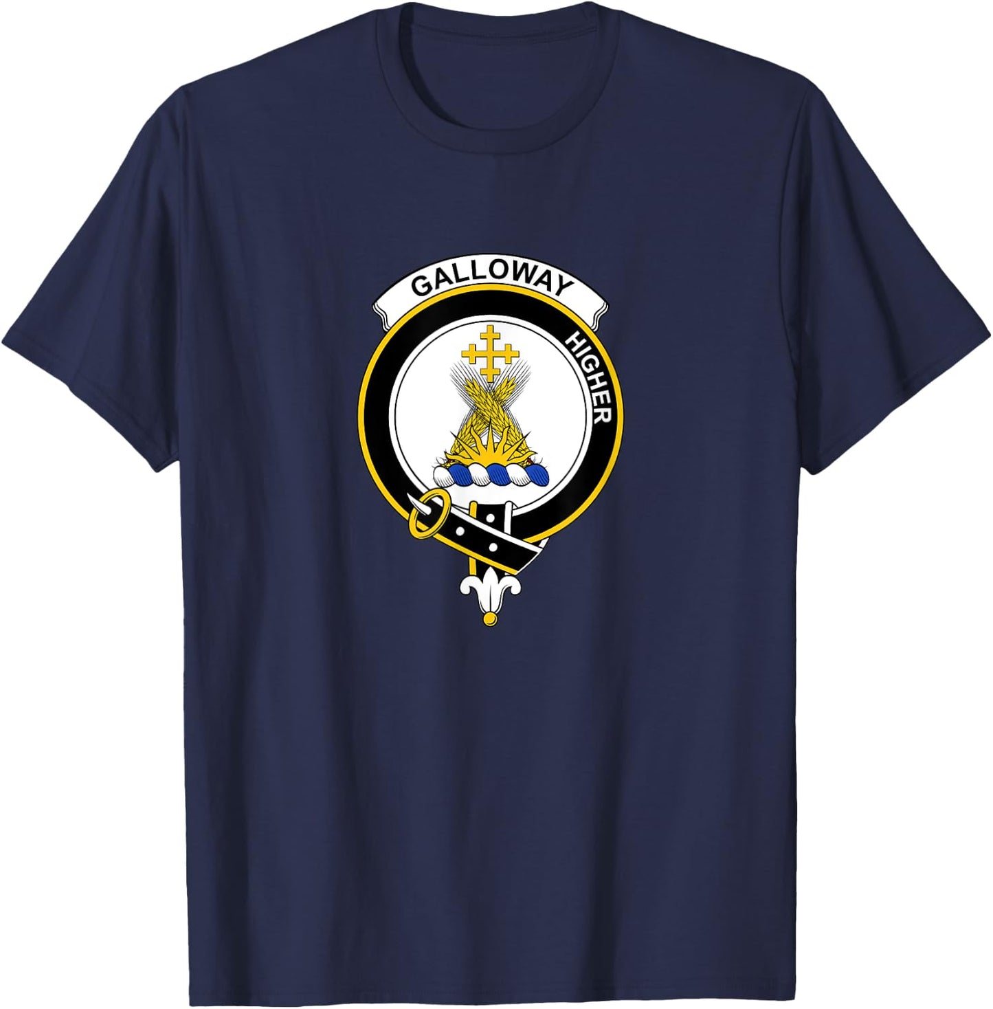 Galloway Coat of Arms - Family Crest T-Shirt - T-Shirt | Navy