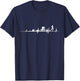 Triathlon Heartbeat Swim Cycle Run Athletes T-Shirt - T-Shirt | Navy