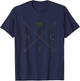 Simple NYC Souvenir Cross Heart Distressed New York City T-Shirt - T-Shirt | Navy