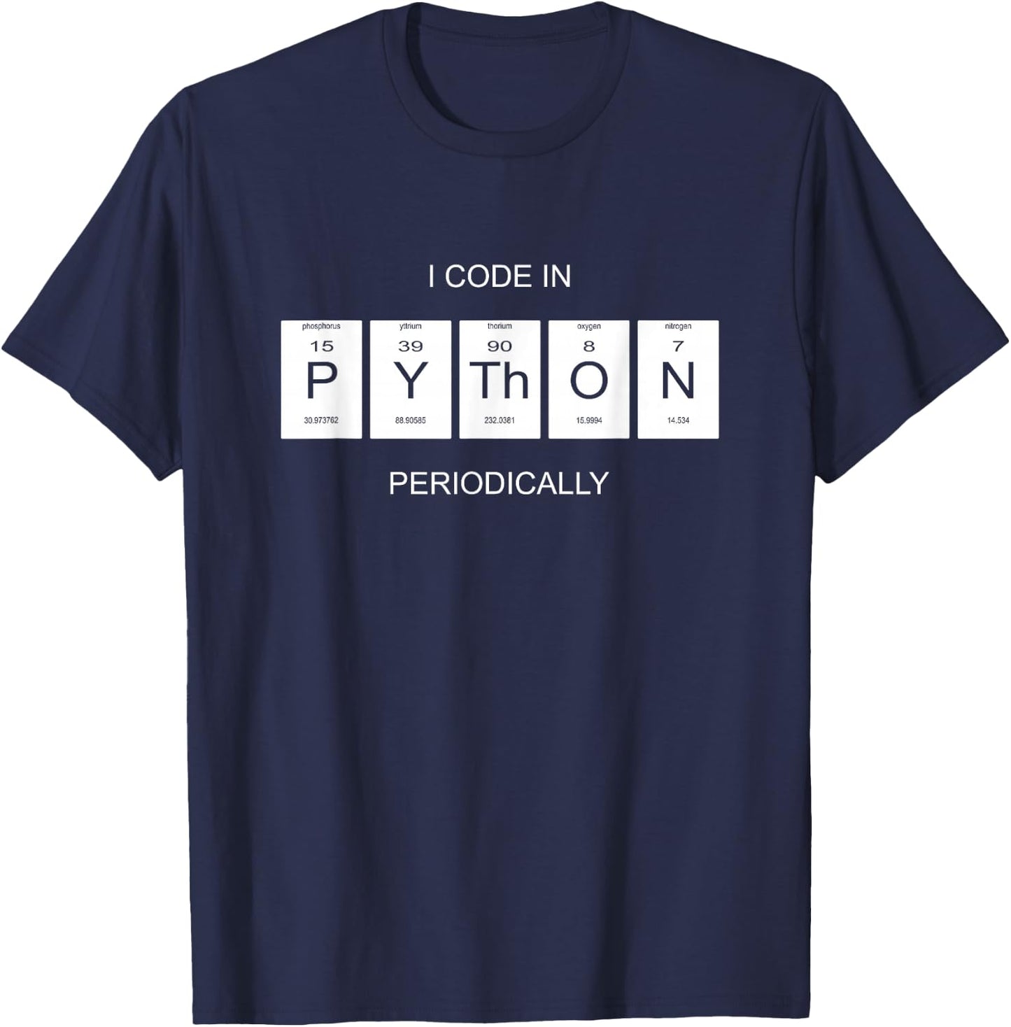 Python Developer Periodic Table Gift I Web Design T-Shirt - T-Shirt | Navy
