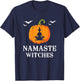 Namaste Witches Pumpkin Yoga meditation Halloween Women Fun T-Shirt - T-Shirt | Navy