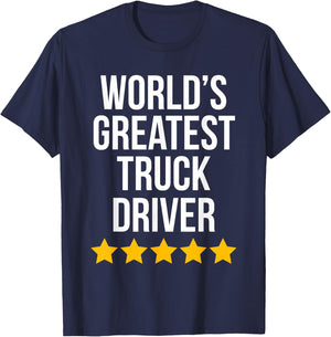 World's Greatest Truck Driver Funny Trucker T-Shirt - T-Shirt | Navy