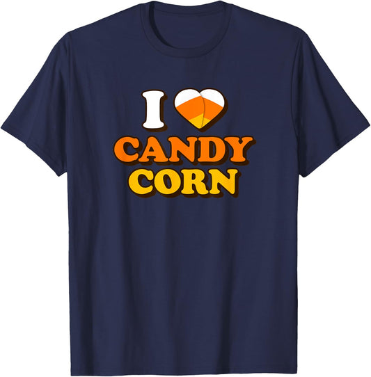Halloween Candy Corn Lover I Love Candy Corn T-Shirt - T-Shirt | Navy