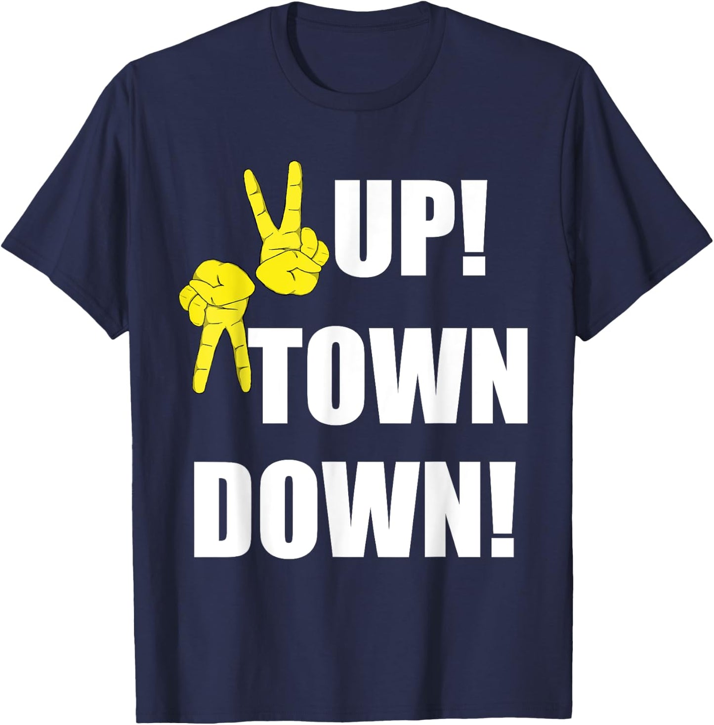 Peace Up A-Town Down T-Shirt - T-Shirt | Navy
