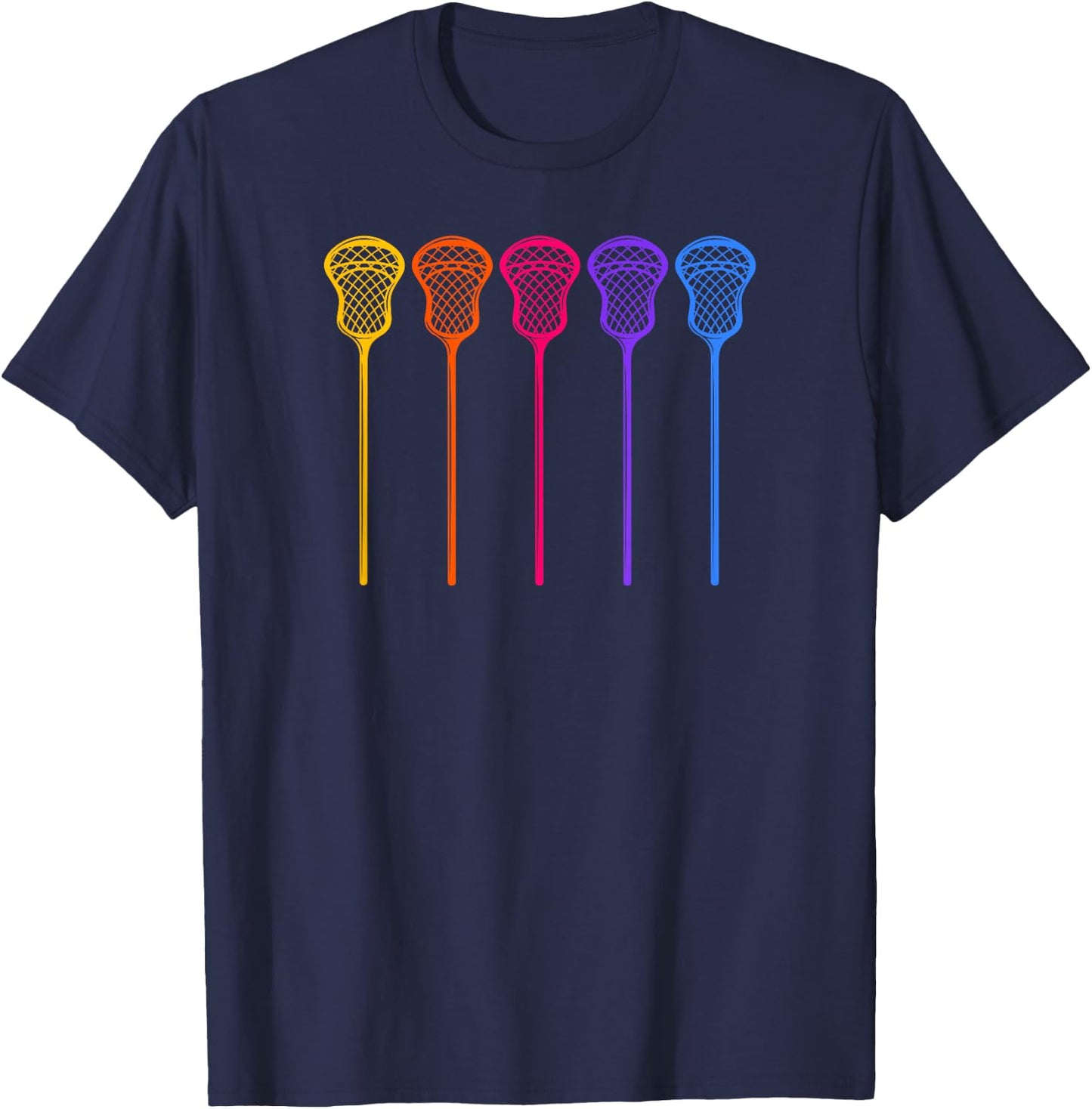 Lacrosse Lacrosse Sticks woman girls retro T-Shirt - T-Shirt | Navy