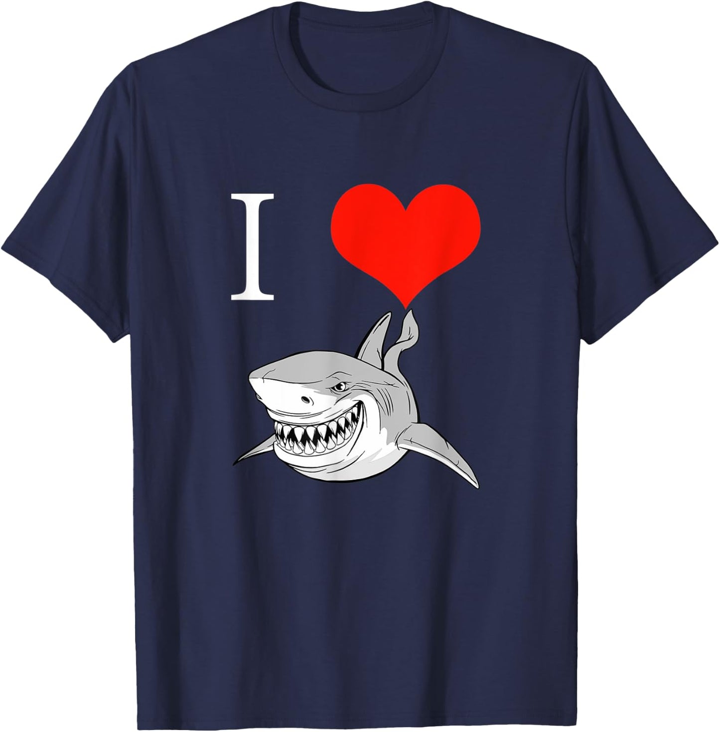 I Love Sharks T-Shirt - T-Shirt | Navy