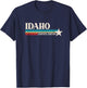 Idaho Retro T-Shirt - T-Shirt | Navy