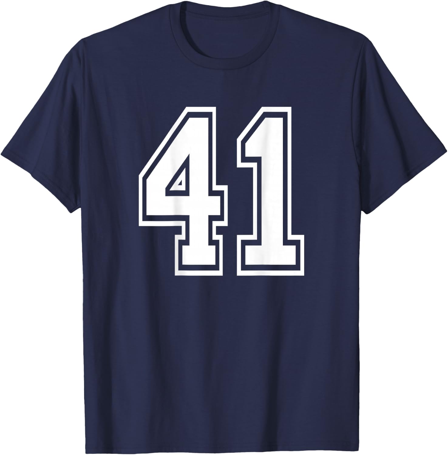 Number 41 Shirt Sports Player Number BACK of Shirt only T-Shirt - T-Shirt | Navy