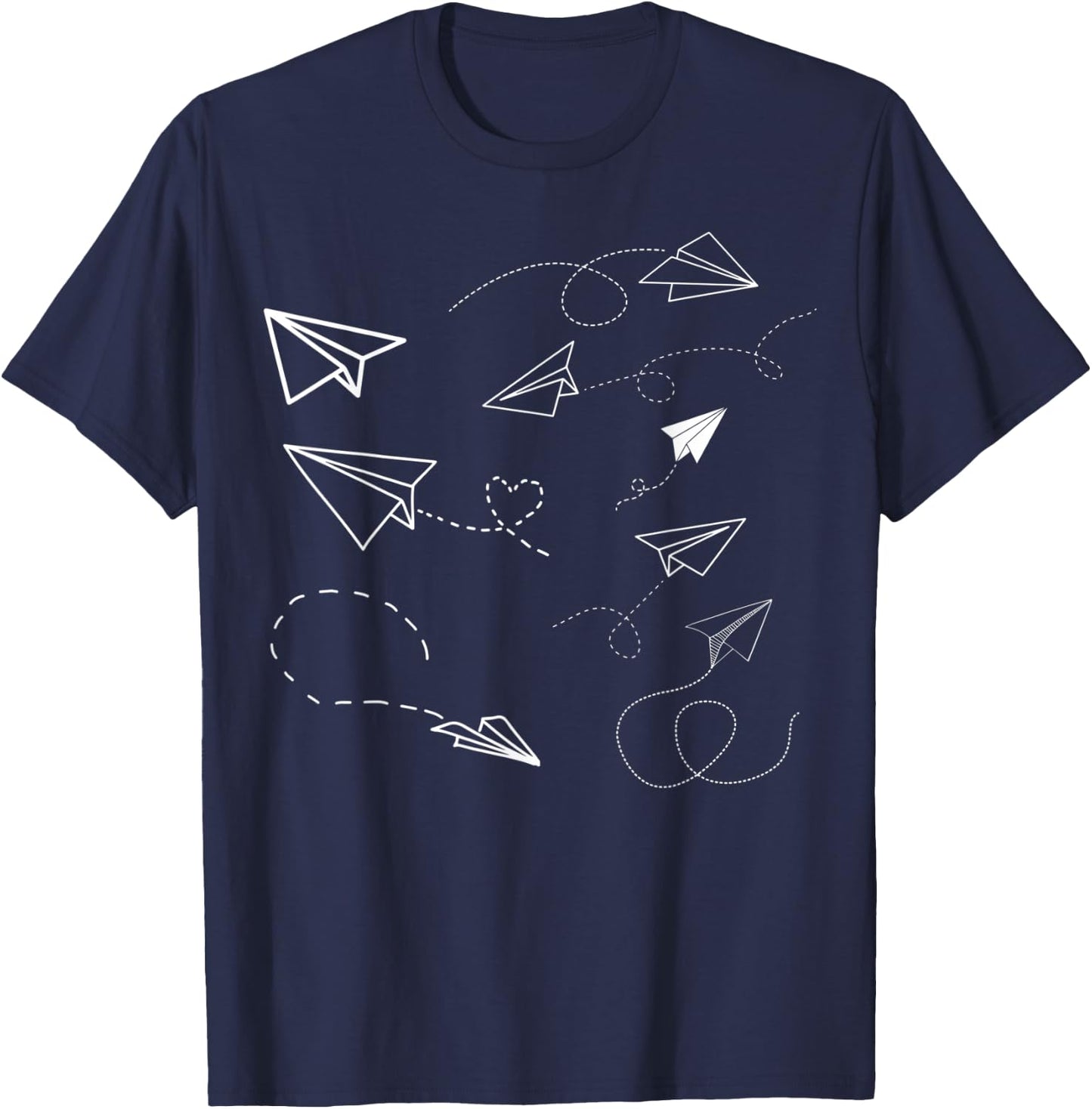 Paper Plane Love Funny Paper Plane Fold T-Shirt - T-Shirt | Navy