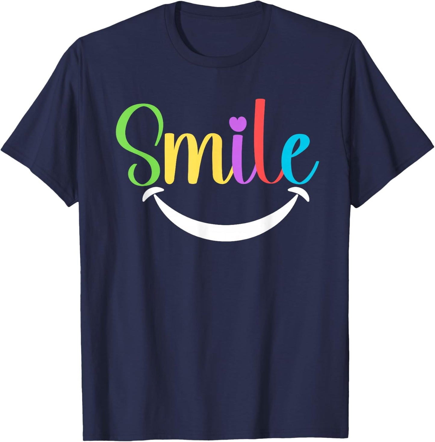 Colorful Smile Dentist Clinic Office Apparel Dental T-Shirt - T-Shirt | Navy