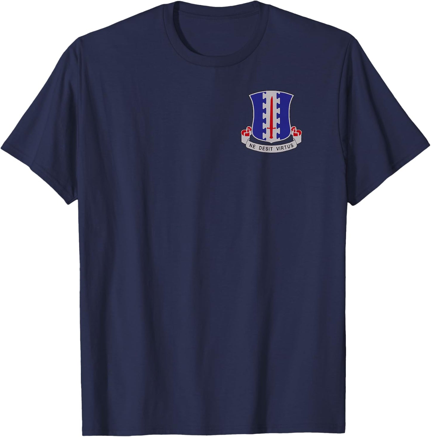 101st Airborne - 187th Reg DUI - Rakkasans - Ne Desit Vertus T-Shirt - T-Shirt | Navy