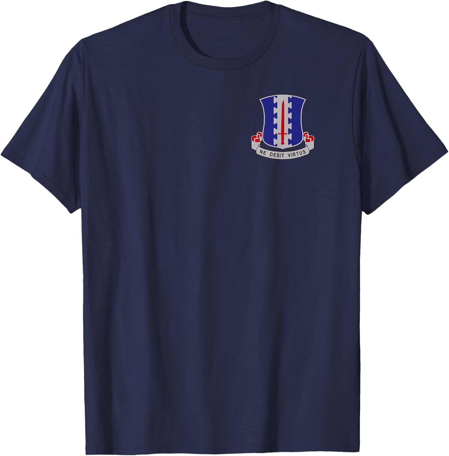 101st Airborne - 187th Reg DUI - Rakkasans - Ne Desit Vertus T-Shirt - T-Shirt | Navy
