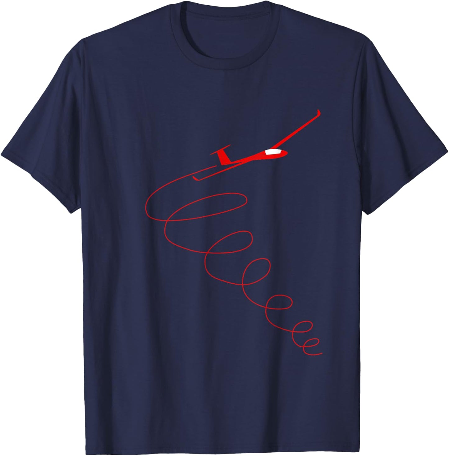 Glider in the Thermal - aviation aviation aviation pilot T-Shirt - T-Shirt | Navy