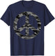 Cool Peace Sign Camouflage For Military Boys & Girls T-Shirt - T-Shirt | Navy