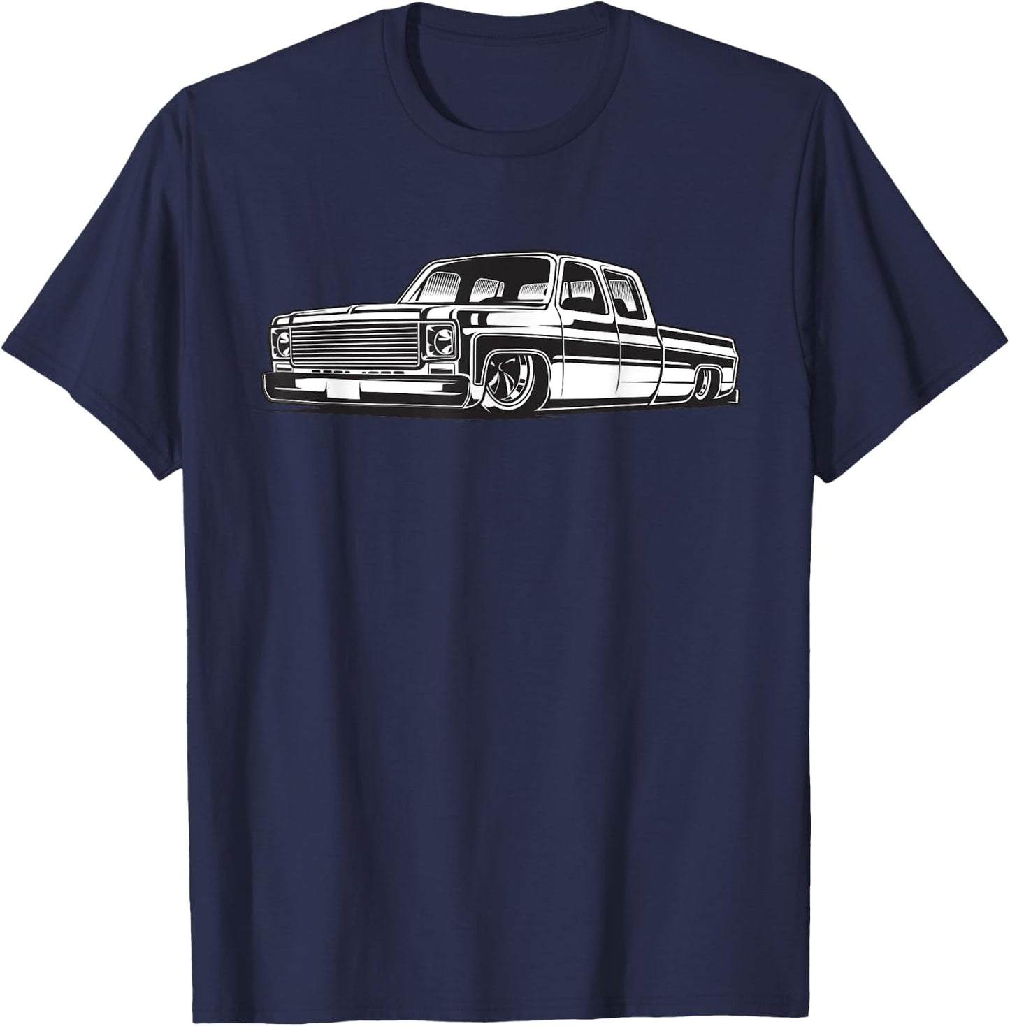 C10 Mini Truck Lowrider Slammed T-Shirt - T-Shirt | Navy