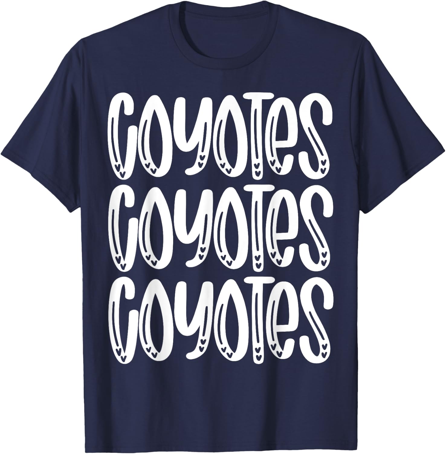 Coyotes Repeating School Spirit T-Shirt - T-Shirt | Navy