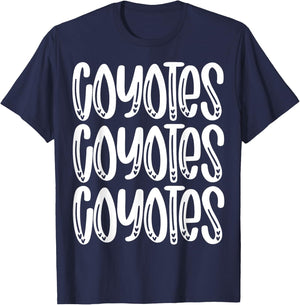 Coyotes Repeating School Spirit T-Shirt - T-Shirt | Navy