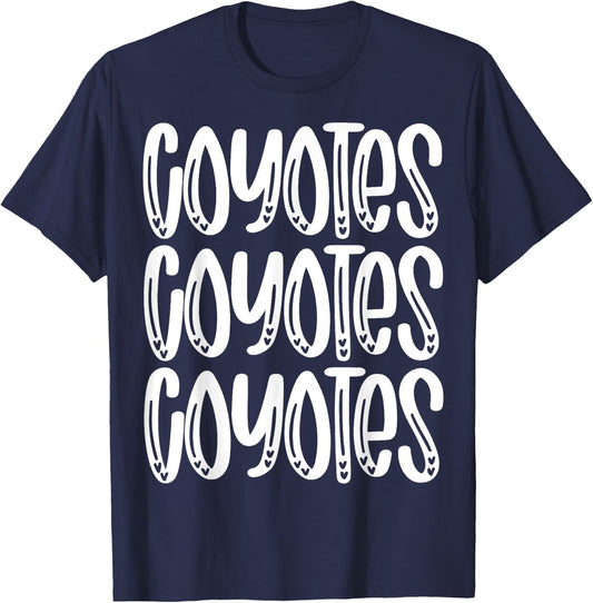 Coyotes Repeating School Spirit T-Shirt - T-Shirt | Navy