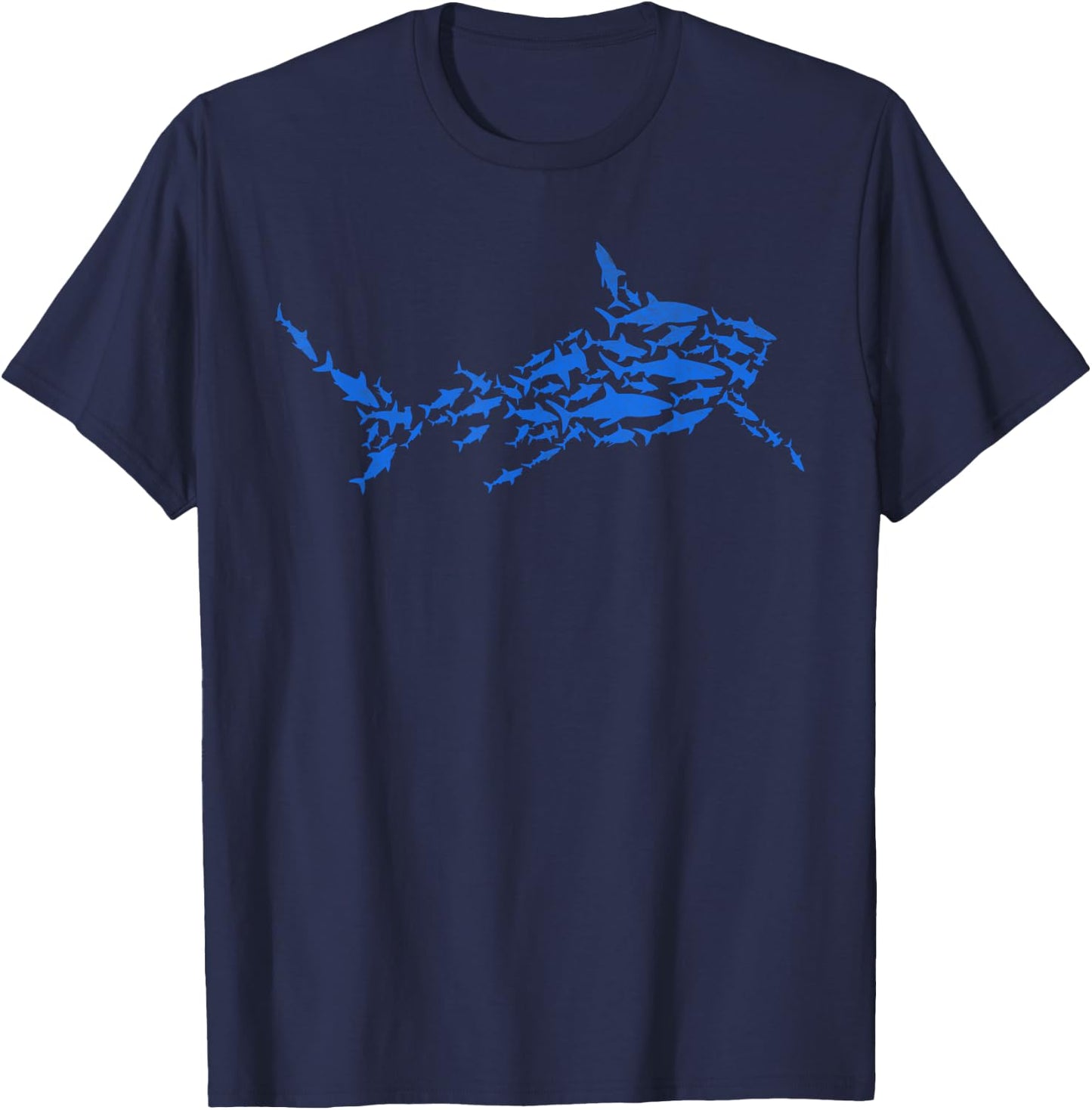 Sharkfish Shark Silhouette Shark Fishing Sharks I Shark Fish T-Shirt - T-Shirt | Navy