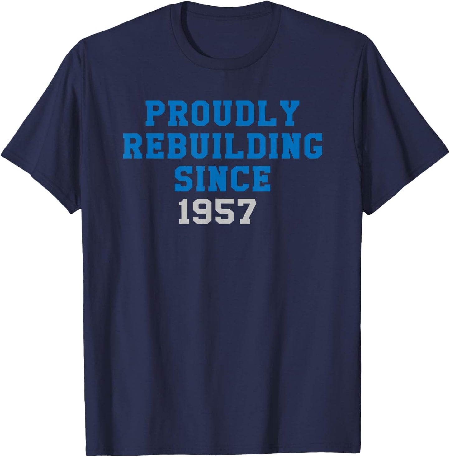 State of Michigan Rebuilding Since 1957 Detroit MI DET 313 T-Shirt - T-Shirt | Navy