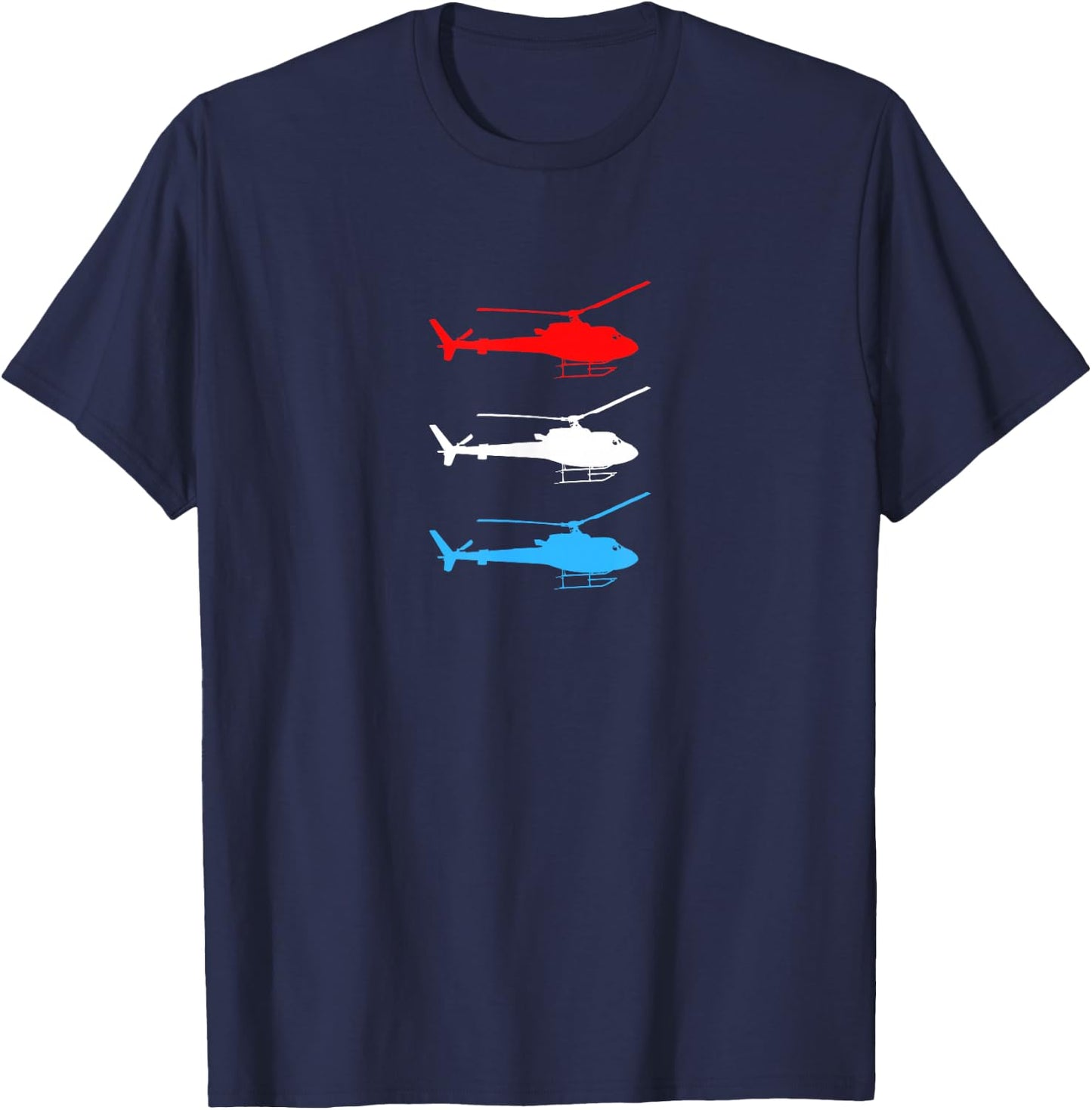 Red White and Blue USA Helicopters T-Shirt - T-Shirt | Navy