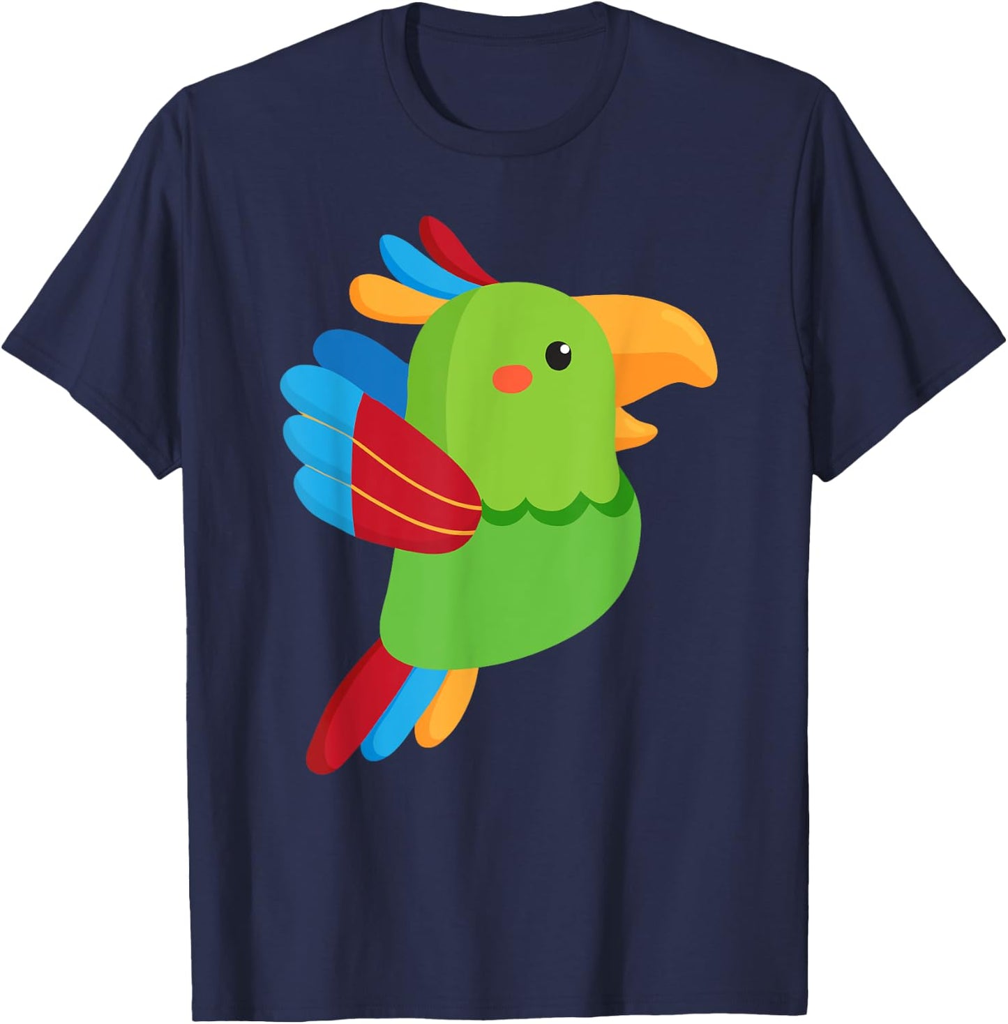Parrot Shirt For Girls and Boys Parrot Shirts For Kids T-Shirt - T-Shirt | Navy