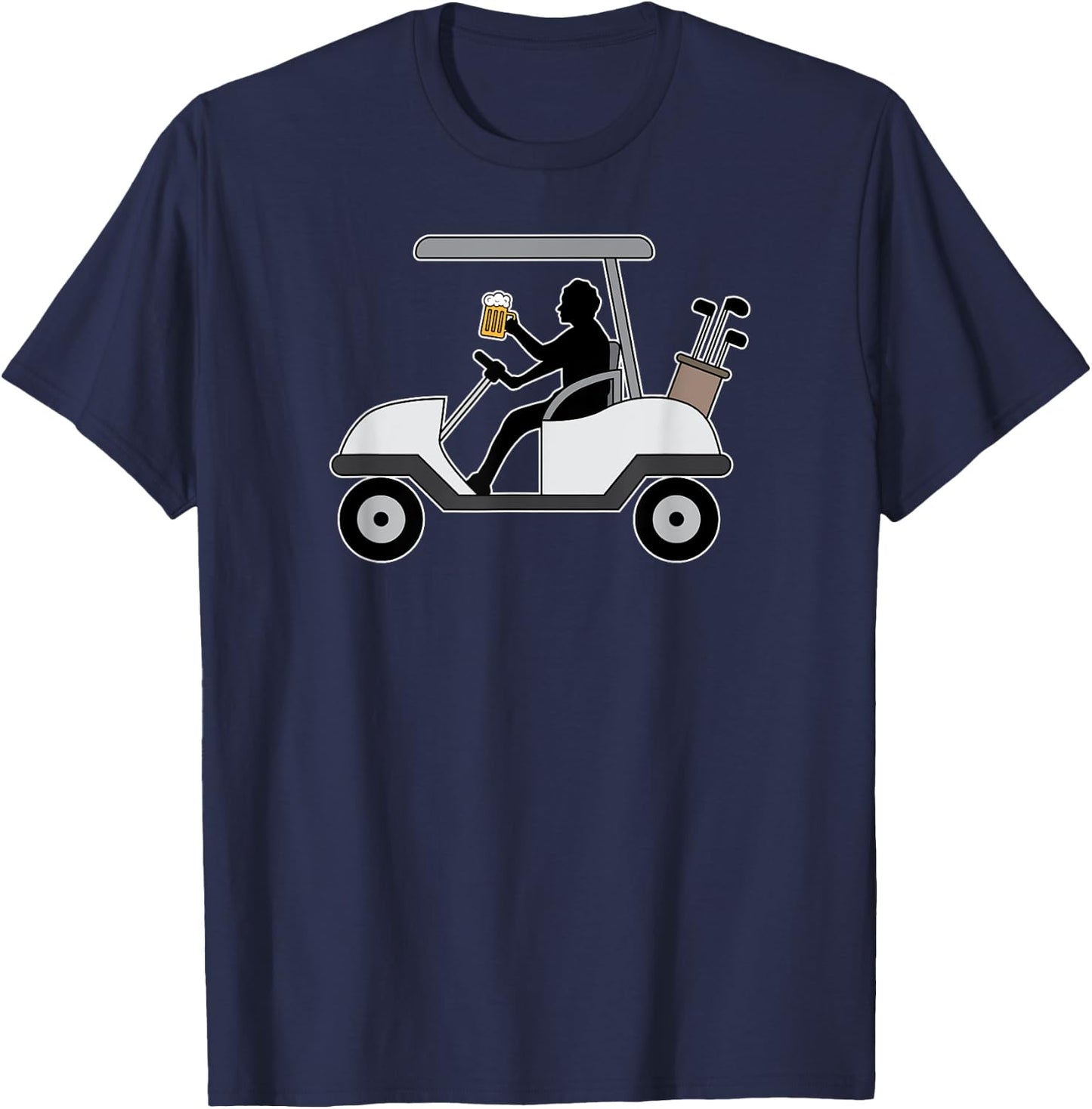 Golf Buggy Ale Mug Hilarious Player Fun Drinkers Club Design T-Shirt - T-Shirt | Navy