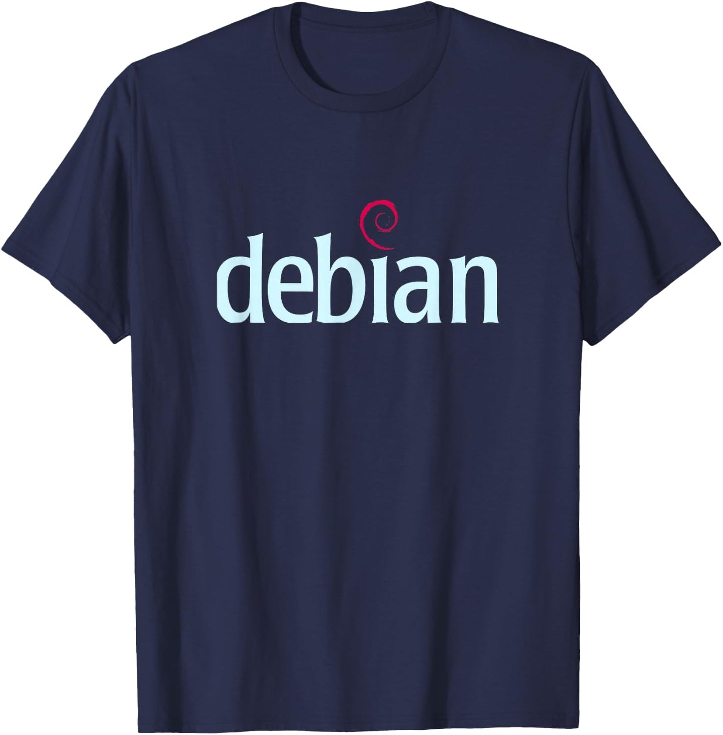 Linux Debian lovers Spiral Logo Open Source Os T-Shirt - T-Shirt | Navy