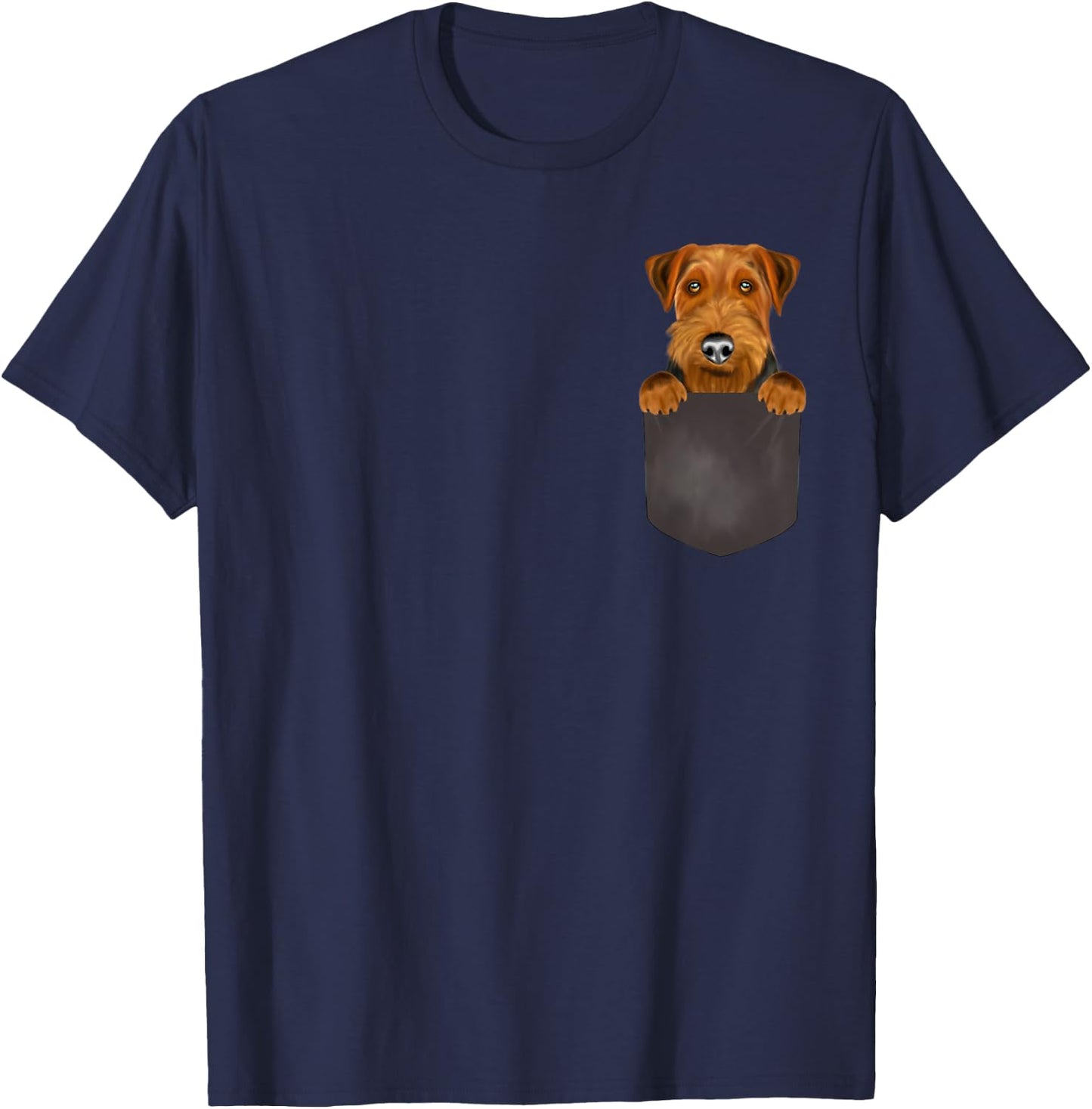 Dog In Pocket Funny Dog Lover Welsh Terrier Women Kids T-Shirt - T-Shirt | Navy