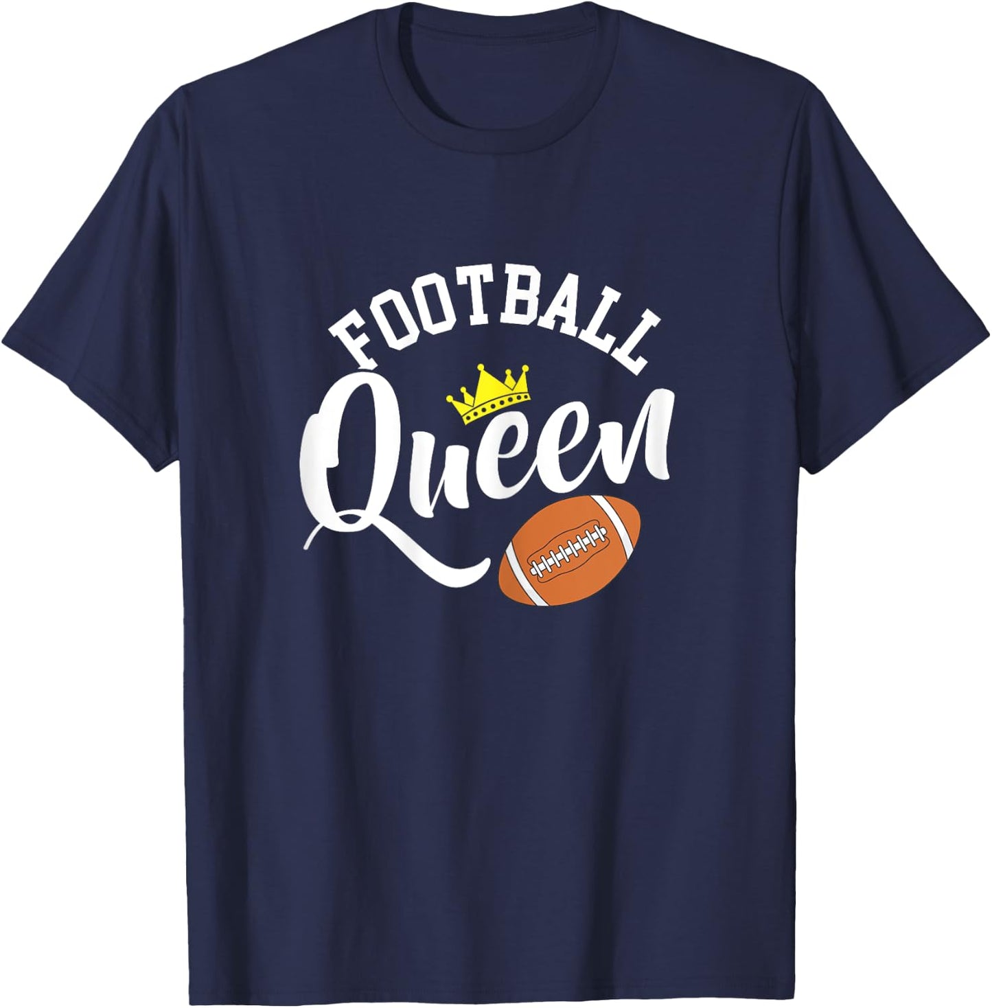Football Queen - American Football Season Party T-Shirt - T-Shirt | Navy