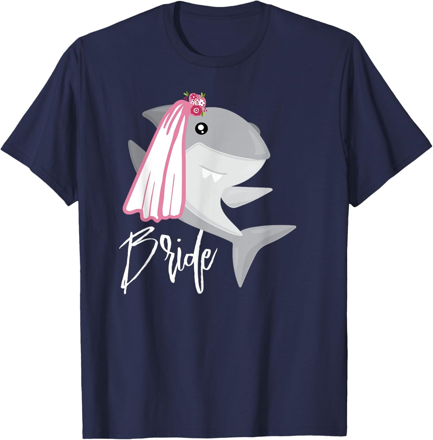 Shark Bride, Shark Squad, Wedding Shirt T-Shirt - T-Shirt | Navy