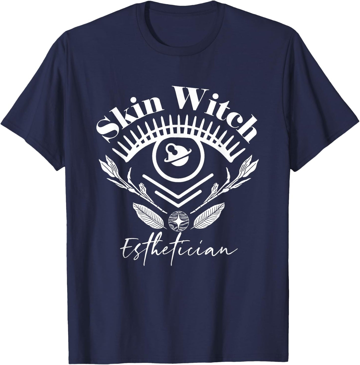 Skin Witch Skincare Witch Halloween Skin Esthetician T-Shirt - T-Shirt | Navy