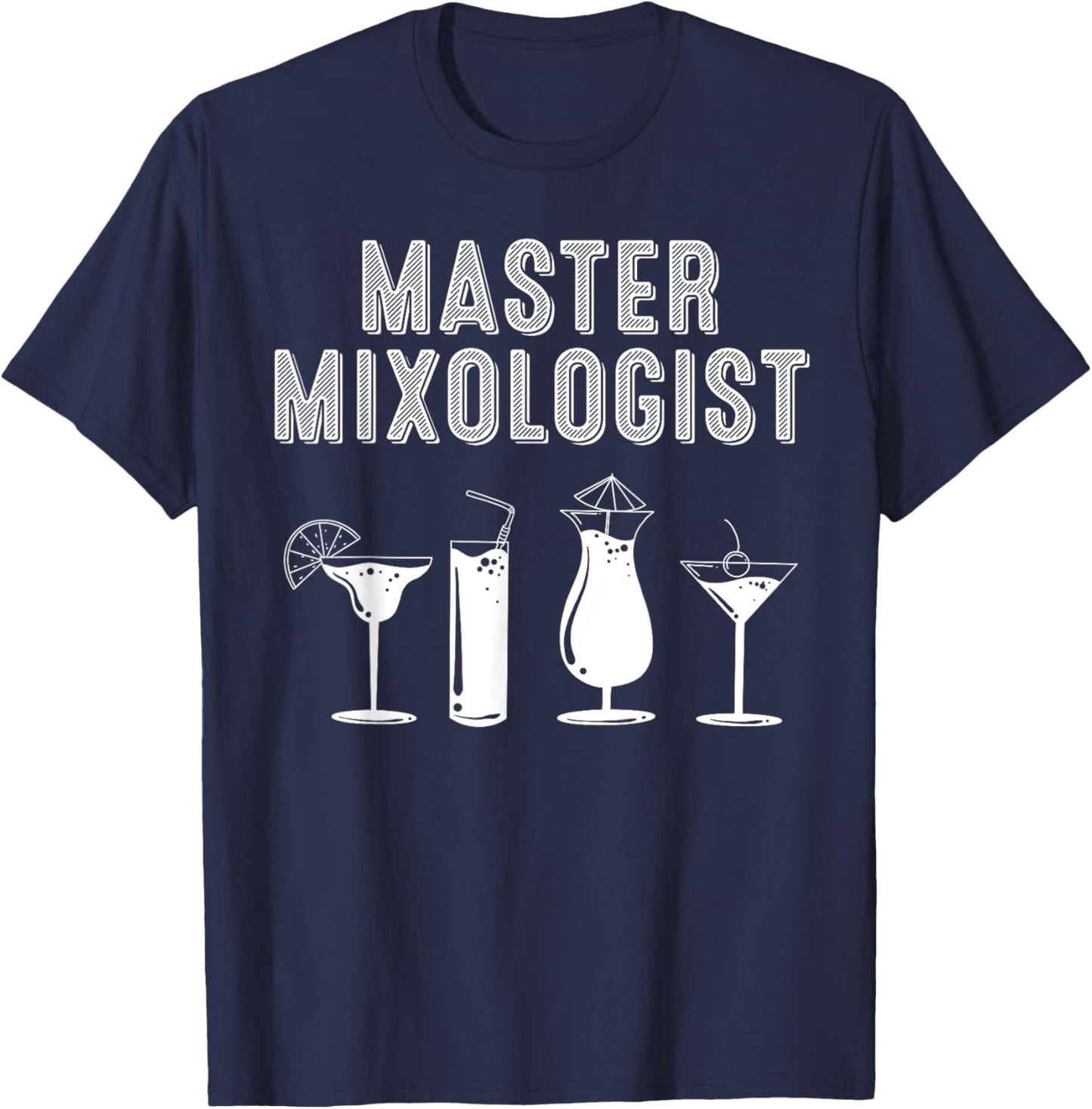 Funny Bartender Gift Women Cool Master Mixologist T-Shirt - T-Shirt | Navy