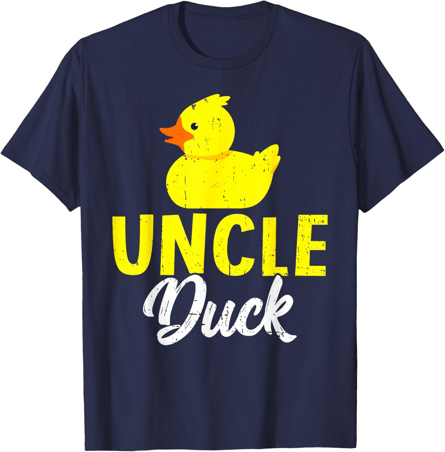 Cute Duckling Duckies Lover Funny Uncle Duck Father's Day T-Shirt - T-Shirt | Navy