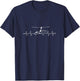 Awesome Gyrocopter Heartbeat For An Autogyro Gyroplane Pilot T-Shirt - T-Shirt | Navy