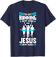 Marathon Runner Costume Running Jesus Quotes Marathoner T-Shirt - T-Shirt | Navy