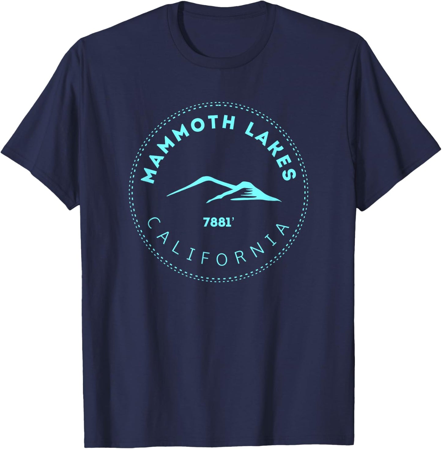 Mammoth Lakes California Mountain Town - Elevated CA Skiing T-Shirt - T-Shirt | Navy