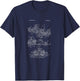 Vintage Karting T Shirt Retro Patent Go Kart Racing Pilots T-Shirt - T-Shirt | Navy