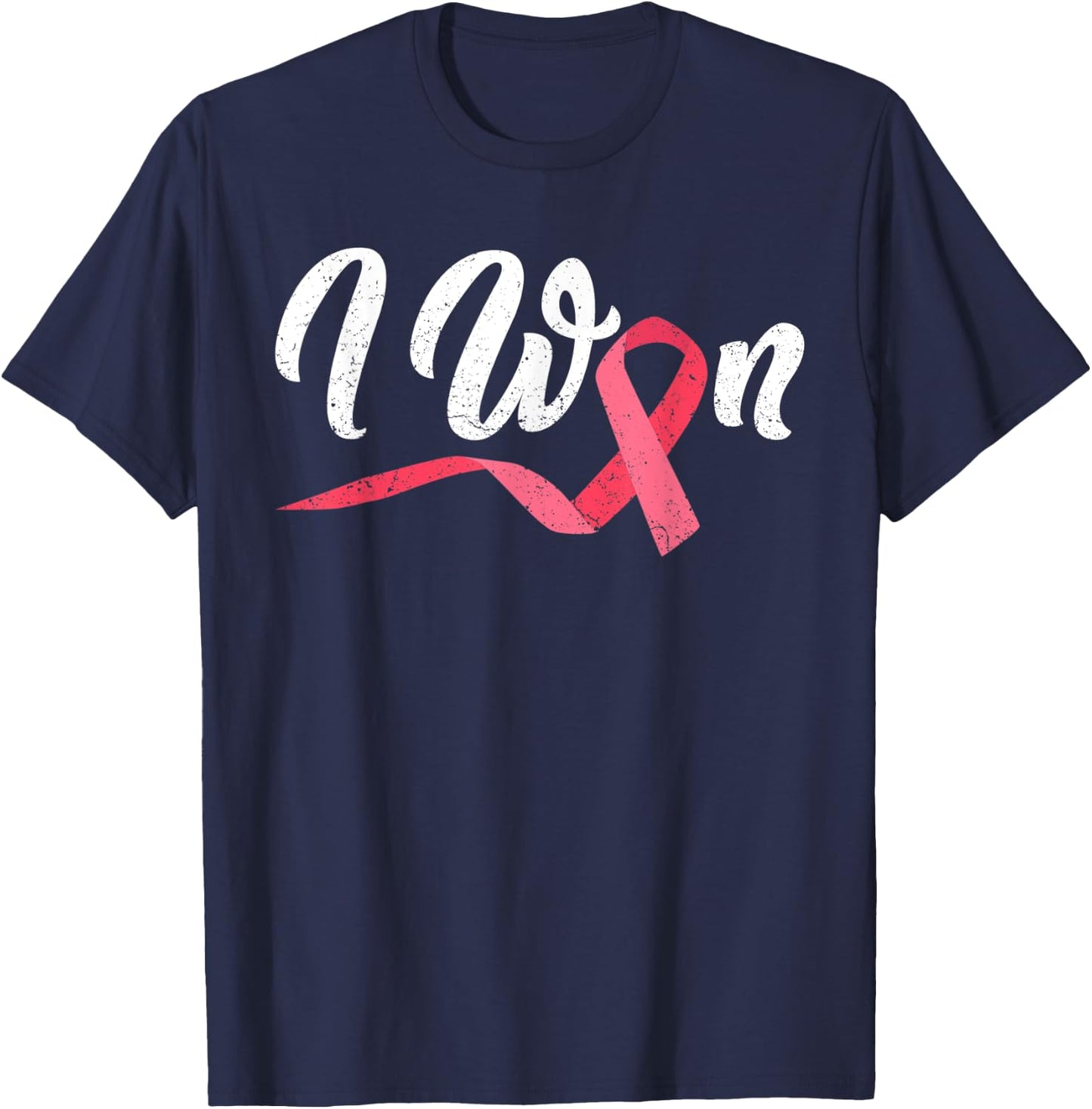I Won Breast Cancer Survivor Shirt Breast Cancer Survivor T-Shirt - T-Shirt | Navy